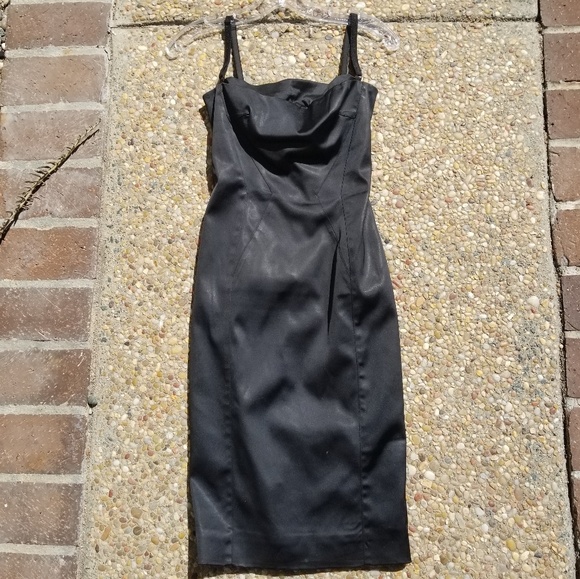 Dolce & Gabbana black silk corset dress size 36